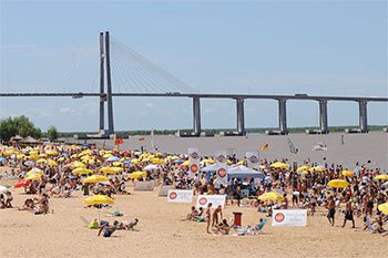 Balneario La Florida - Playa de arena sobre el Río Paraná en Rosario